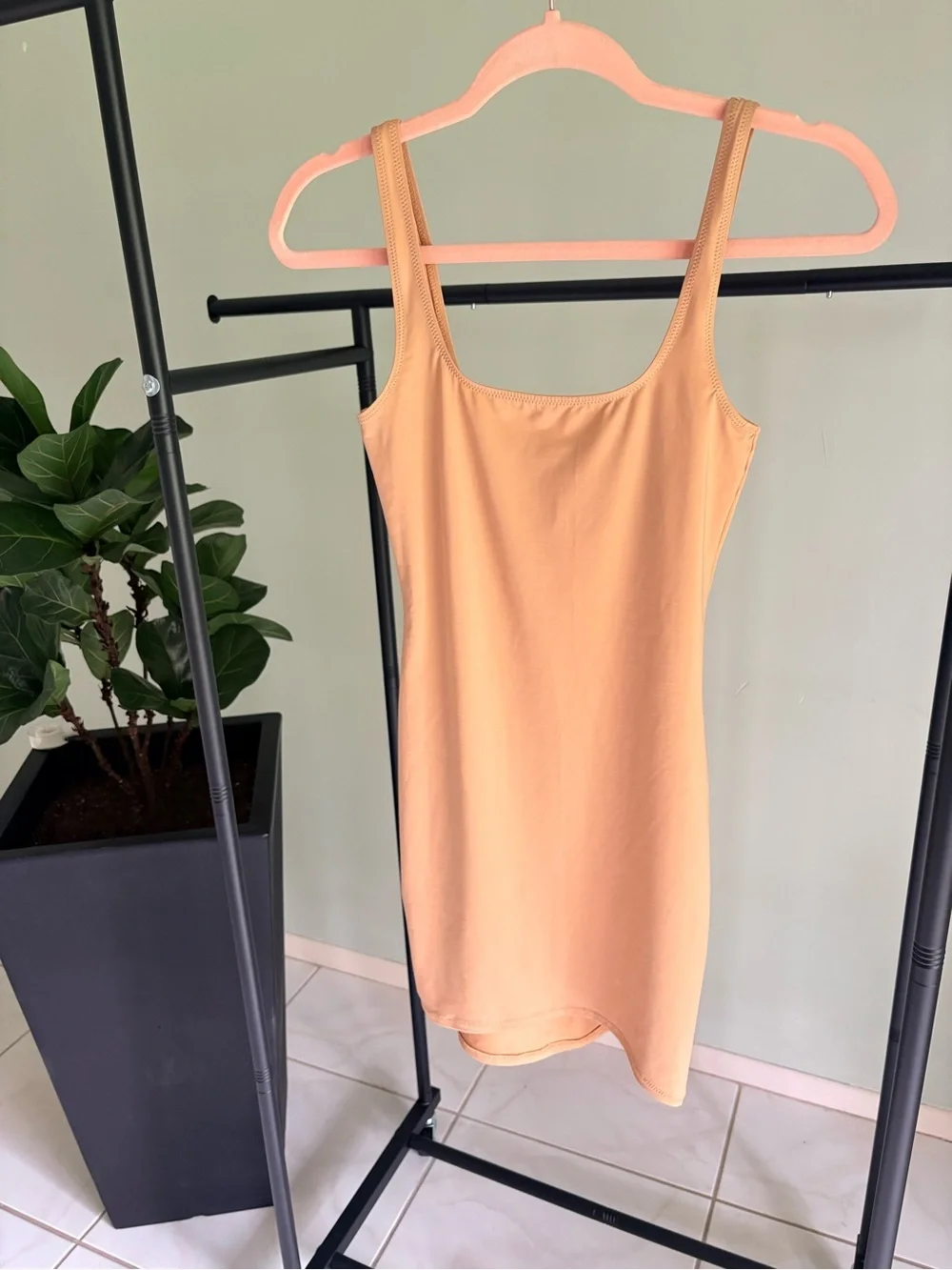 NWT Skims Signature Swim Tank Dress Size Mini Ochre Nude Cover-up | Small S